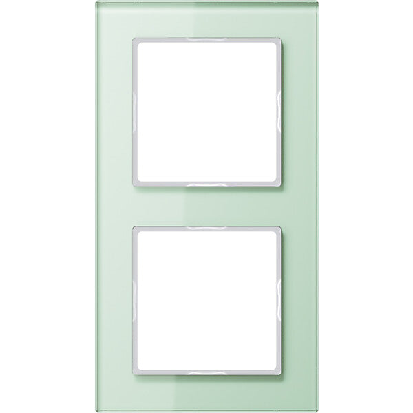 JUNG Glasrahmen 2-fach mt/ws waage/senkrecht AC 582 GL WMT